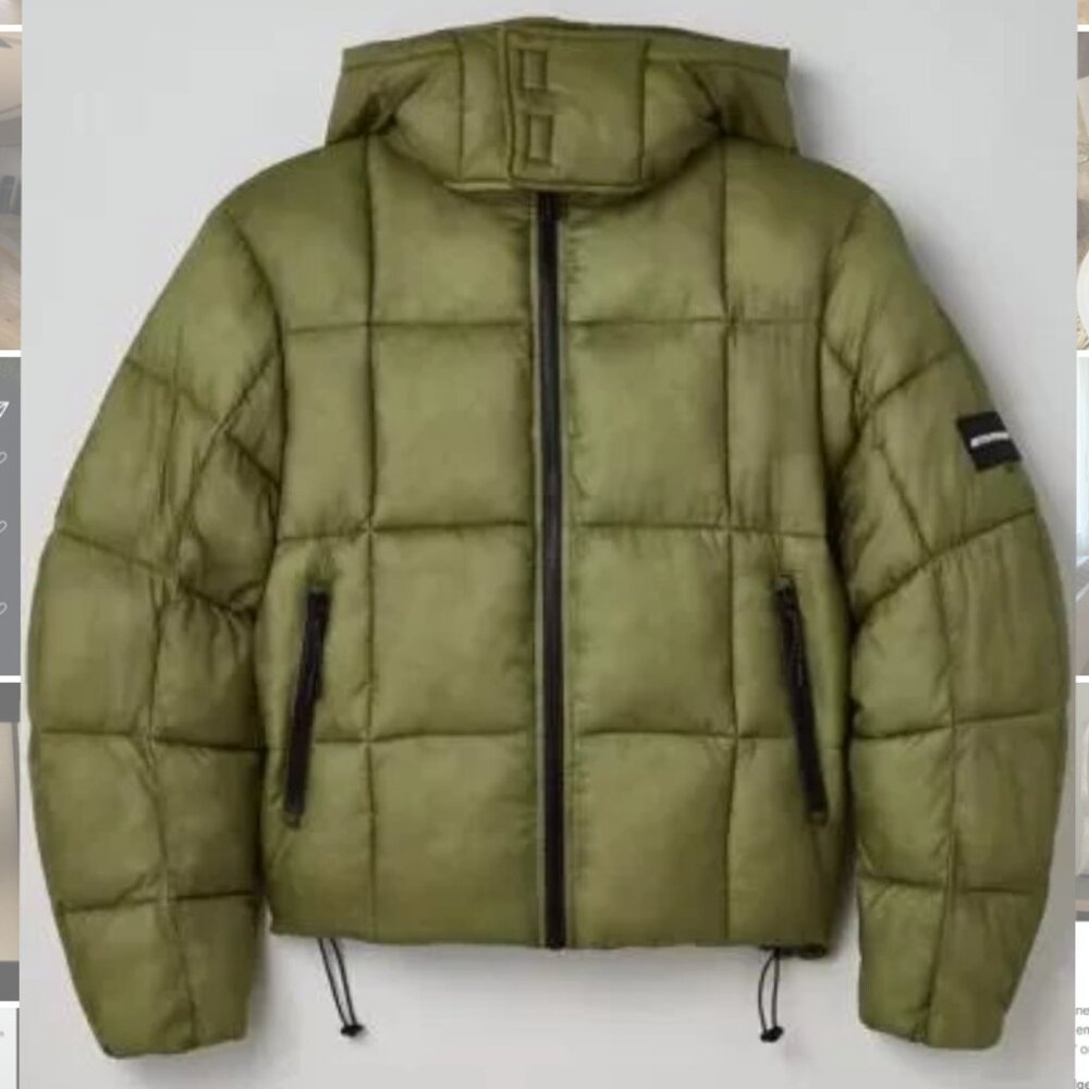 Urban Outfitters Green Puffer Jacket in Green in Large